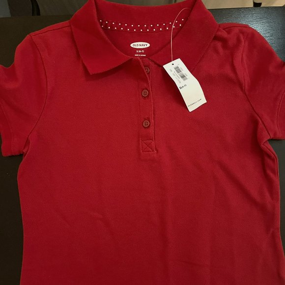 Old Navy -  Girls Small (6-7) Red Uniform Shirt - Picture 1 of 1